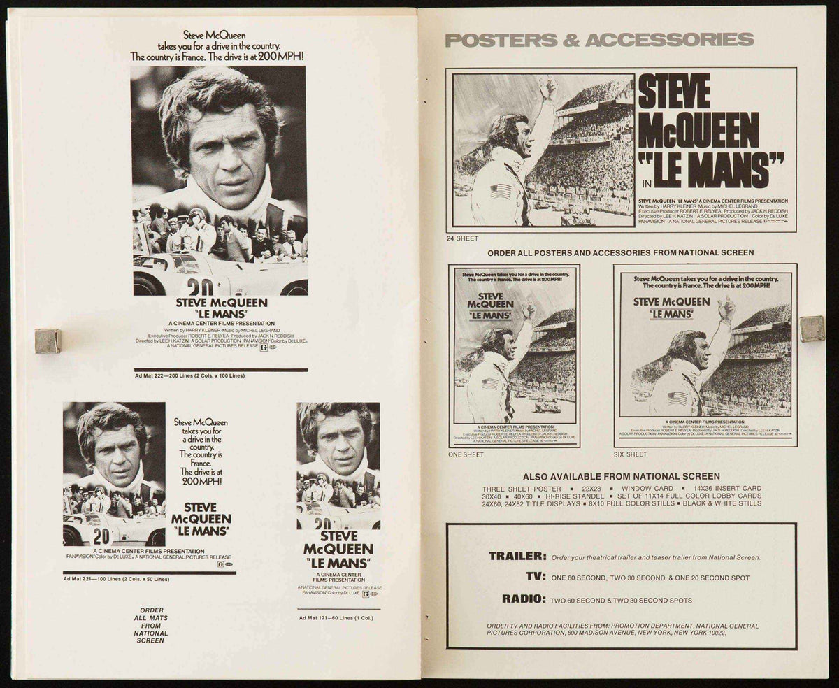 Le Mans Original Vintage Movie Poster