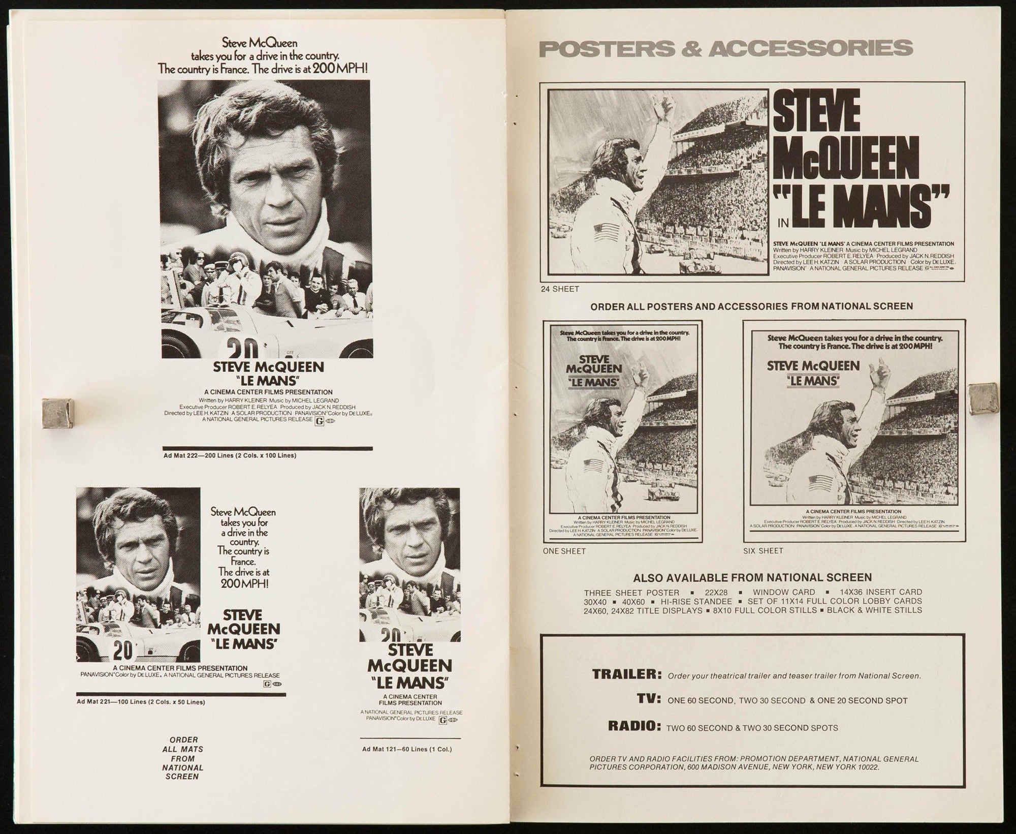 Le Mans Original Vintage Movie Poster
