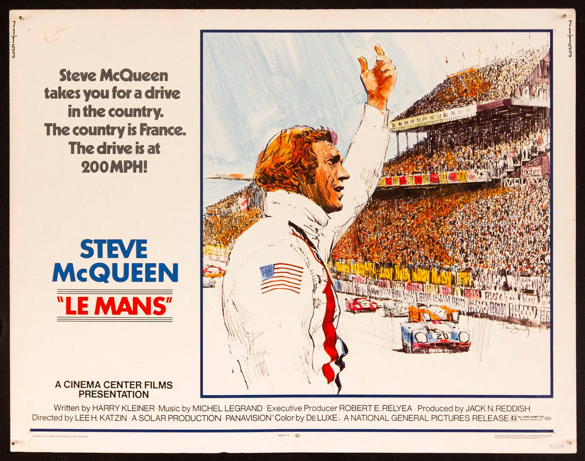 Le Mans Half sheet (22x28) Original Vintage Movie Poster