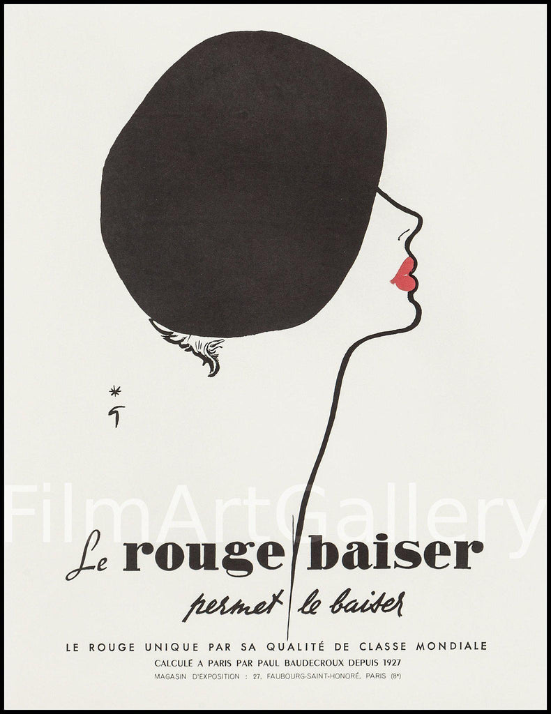 Le Rouge Baiser Original Vintage Movie Poster