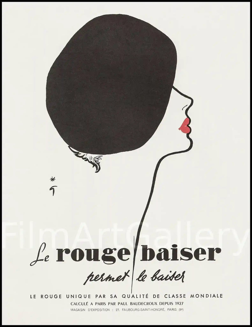 Le Rouge Baiser Original Vintage Movie Poster