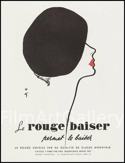 Le Rouge Baiser Original Vintage Movie Poster