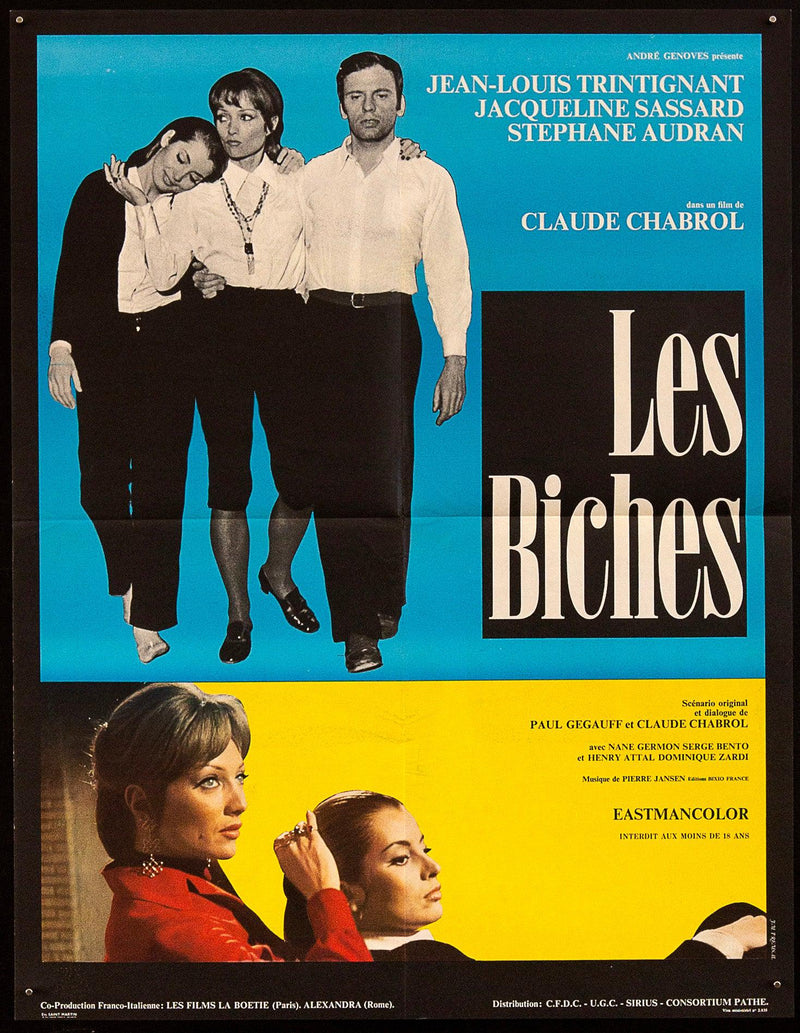 Les Biches French small (23x32) Original Vintage Movie Poster