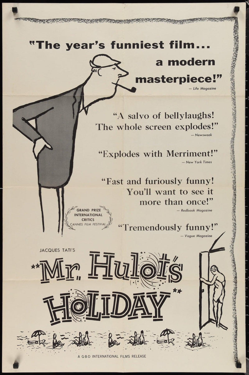 Les Vacances de Monsieur Hulot (Mr. Hulot's Holiday) 1 Sheet (27x41) Original Vintage Movie Poster