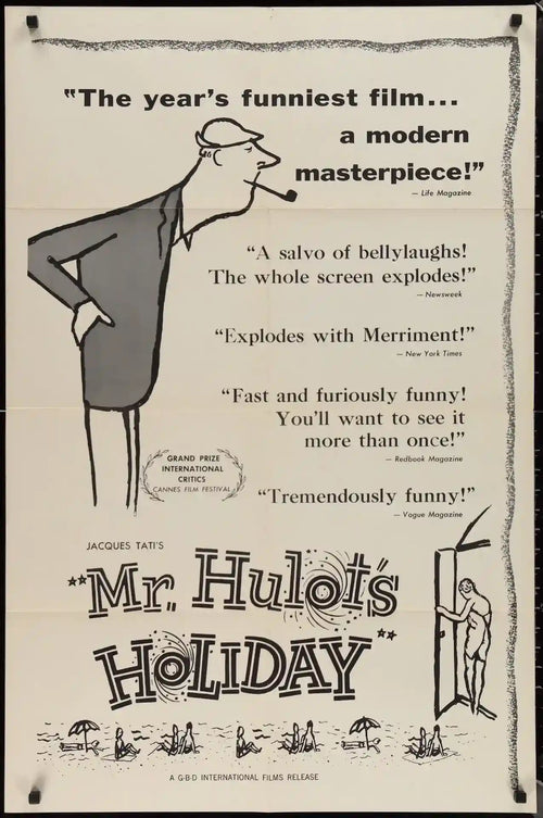 Les Vacances de Monsieur Hulot (Mr. Hulot's Holiday) Original Vintage Movie Poster
