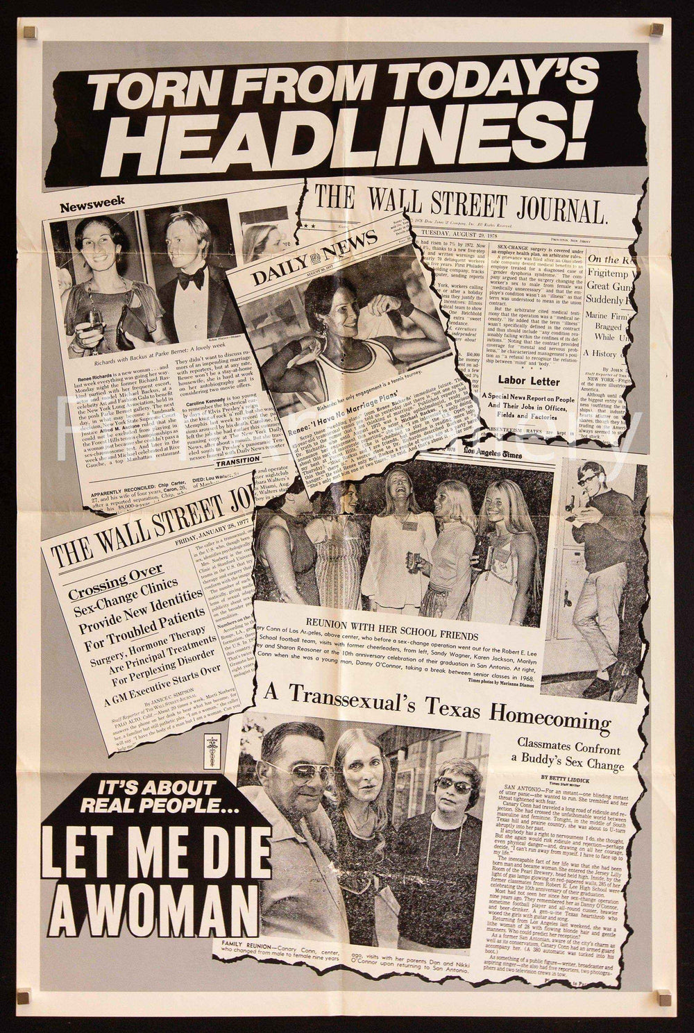 Let Me Die A Woman Original Vintage Movie Poster