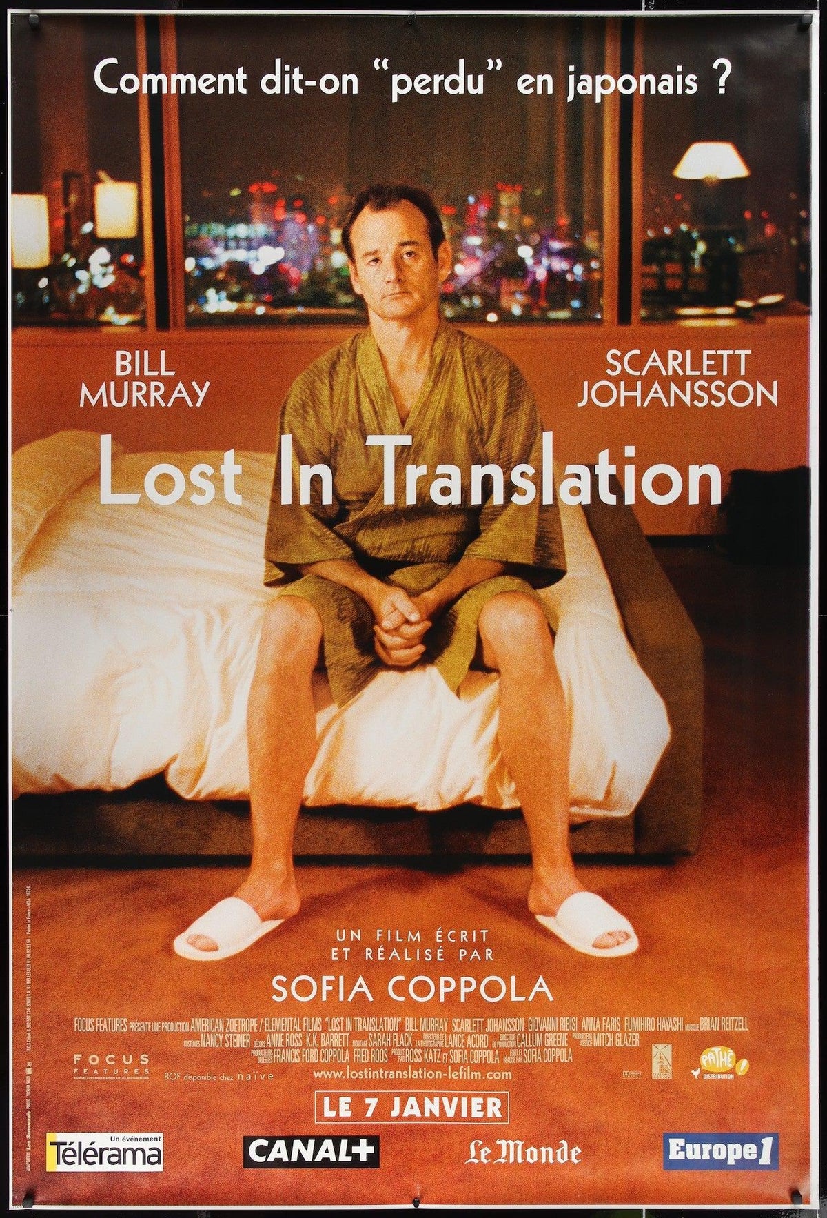 Lost In Translation French 1 Panel (47x63) Original Vintage Movie Poster