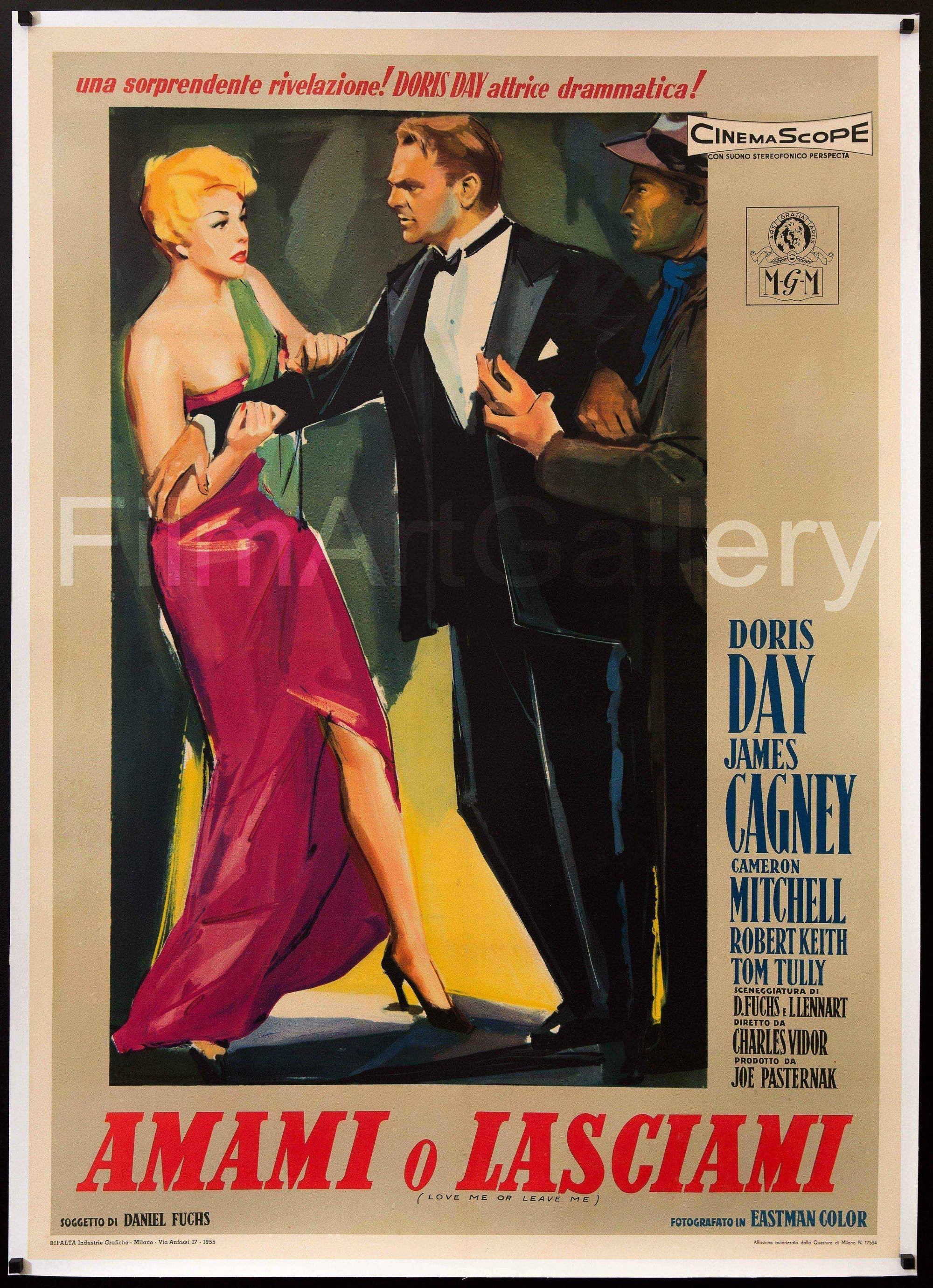 Love Me or Leave Me Movie Poster 1955 Italian 2 Foglio (39x55)