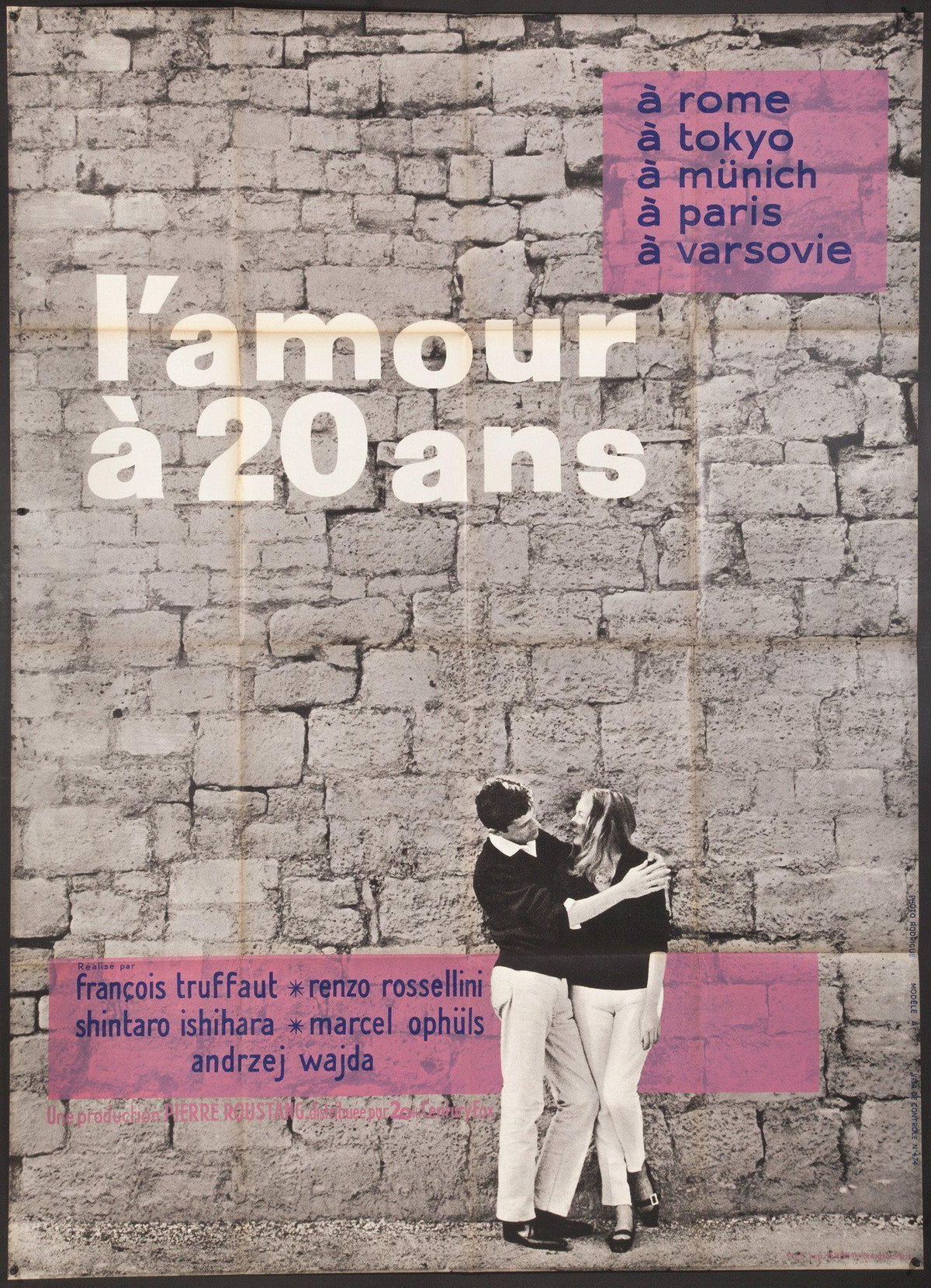 Love at Twenty (L&#39;Amour A 20 Ans) Original Vintage Movie Poster