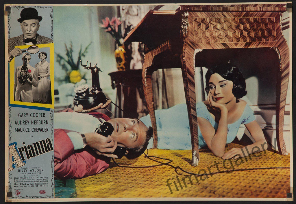 Love in the Afternoon Italian Photobusta (18x26) Original Vintage Movie Poster