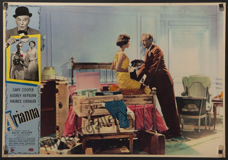 Love in the Afternoon Italian Photobusta (18x26) Original Vintage Movie Poster