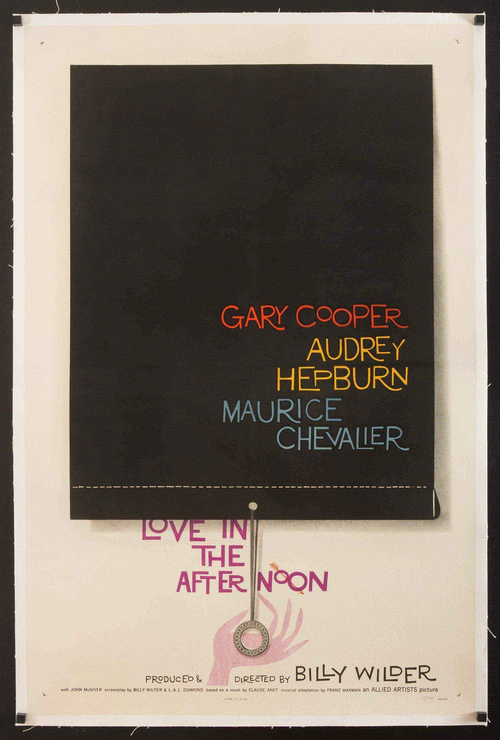 Love in the Afternoon Original Vintage Movie Poster