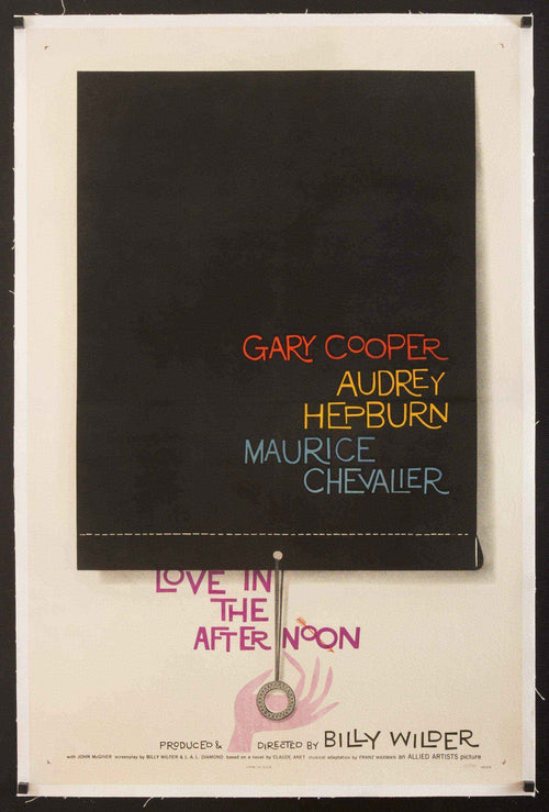Love in the Afternoon Original Vintage Movie Poster