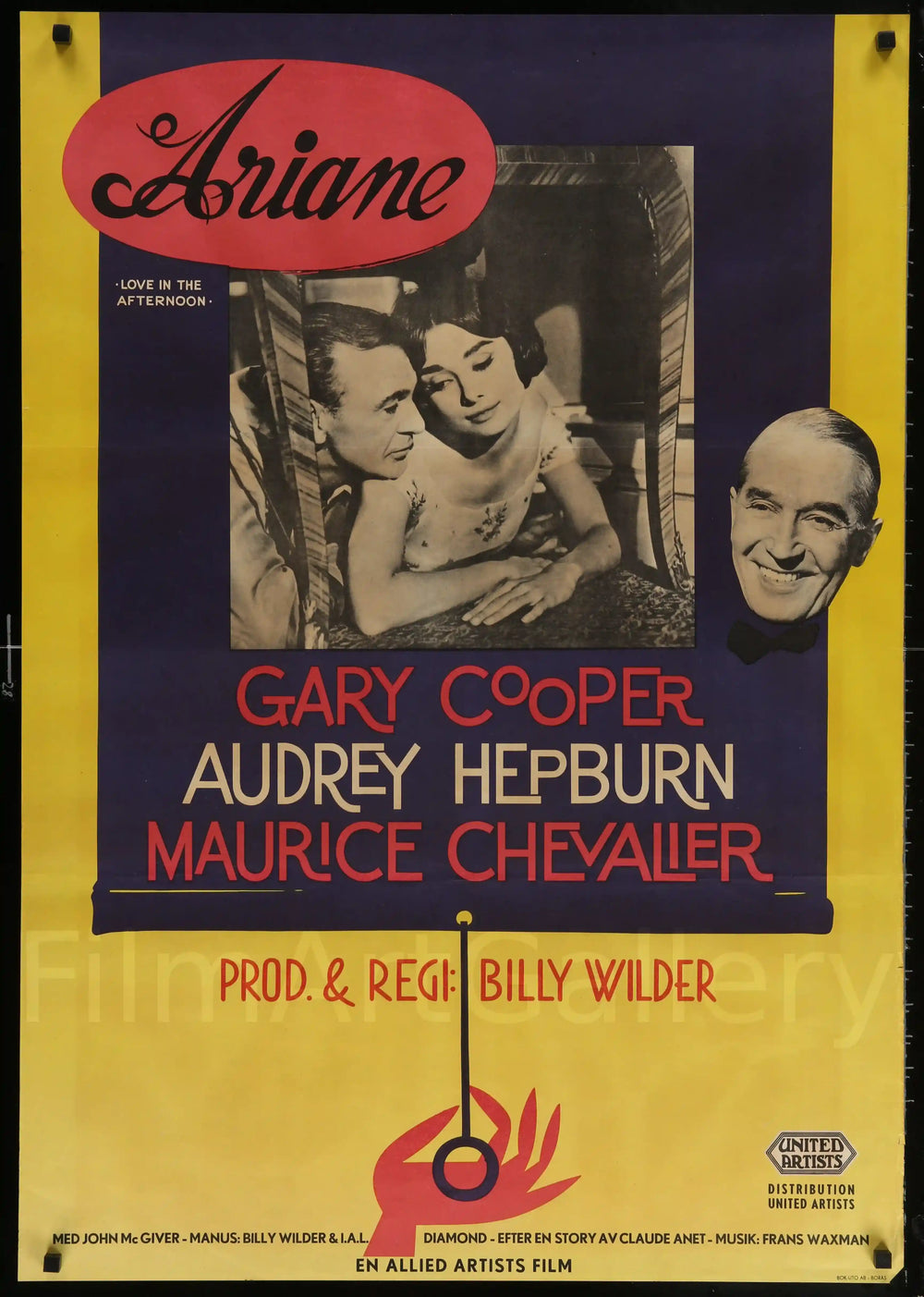 Love in the Afternoon Original Vintage Movie Poster