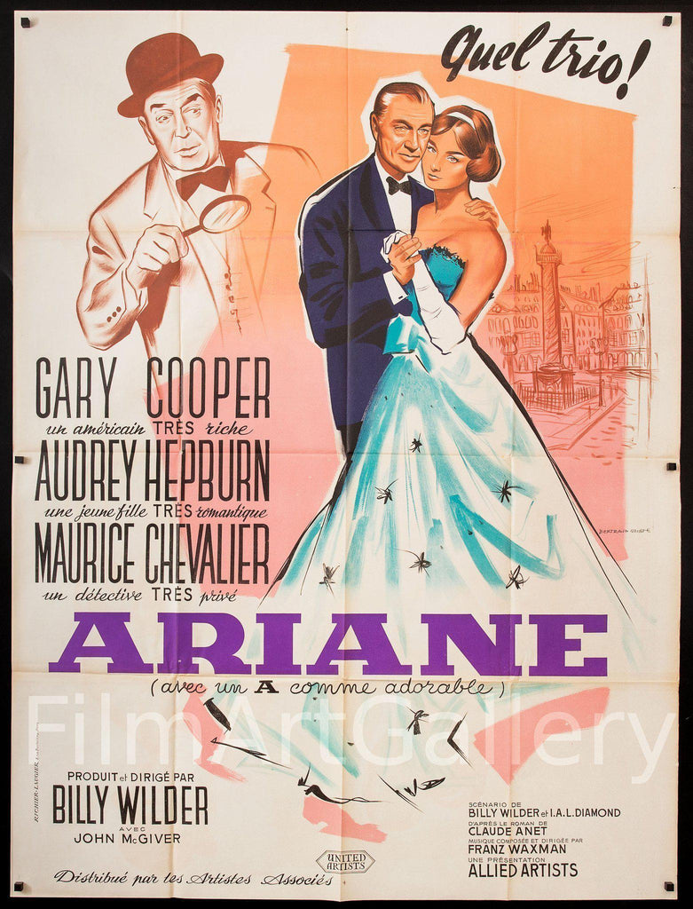 Love in the Afternoon Original Vintage Movie Poster