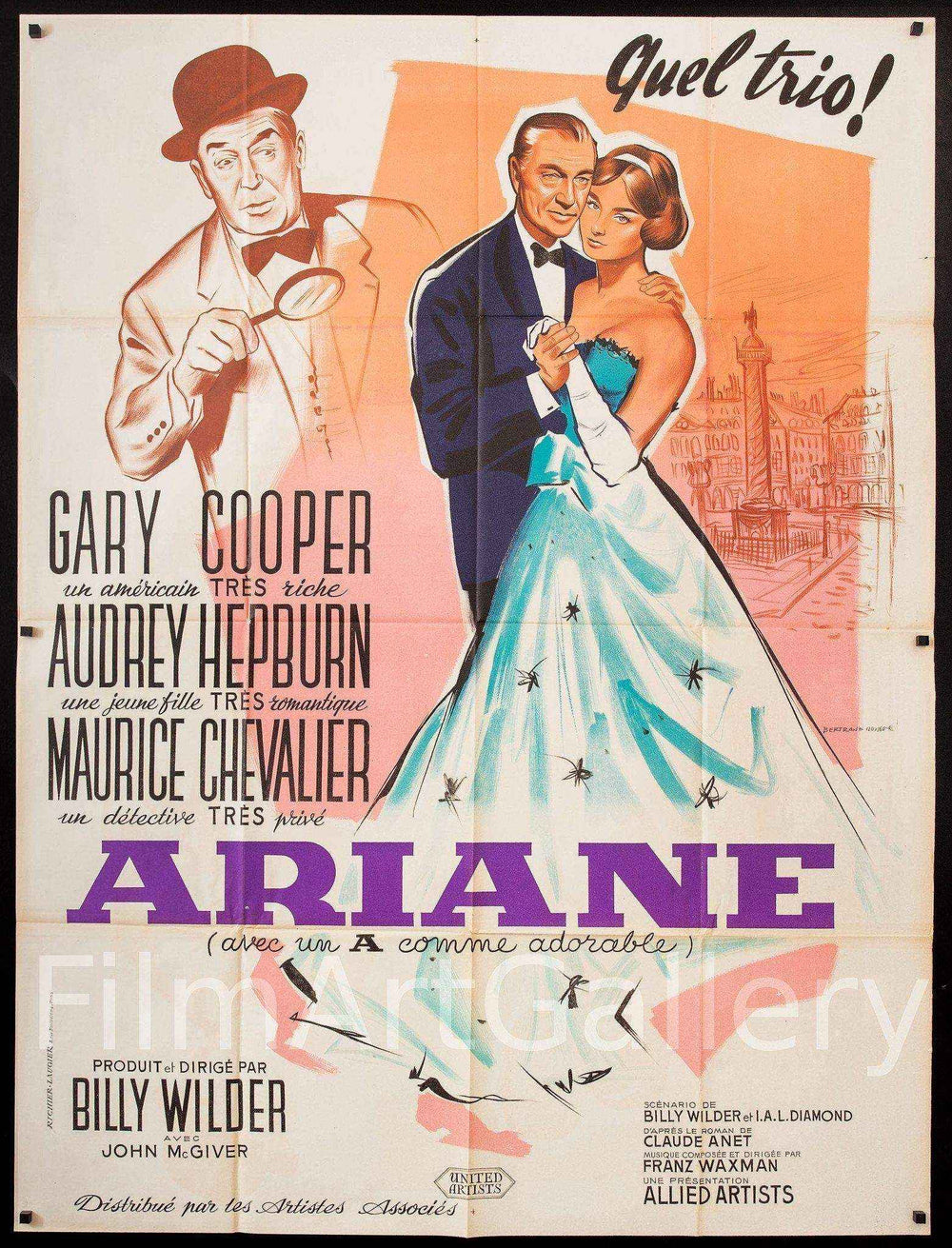 Love in the Afternoon Original Vintage Movie Poster