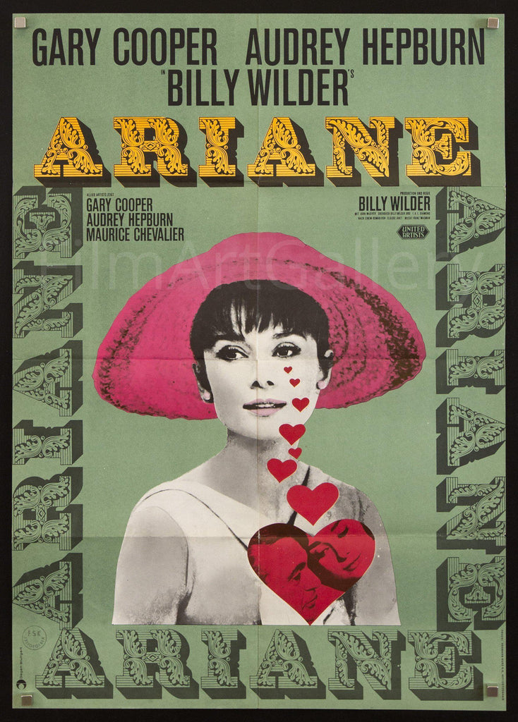 Love in the Afternoon Original Vintage Movie Poster