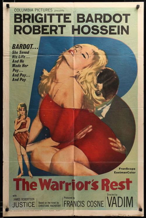 Love on a Pillow (Le Repos Du Guerrier) Original Vintage Movie Poster