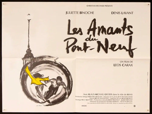 Lovers on the Bridge (Les Amants du Pont Neuf) Original Vintage Movie Poster