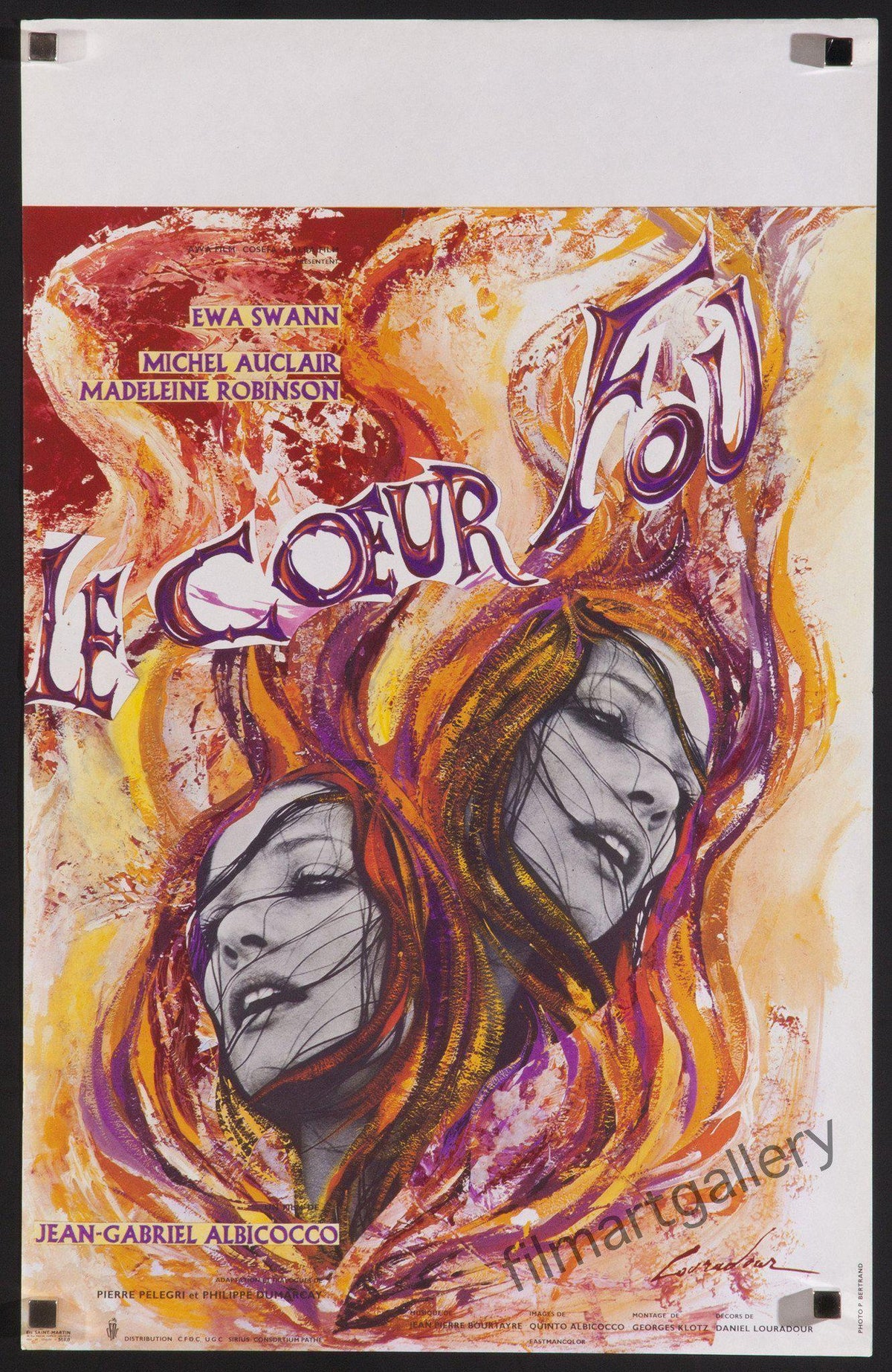 Mad Heart (Le Coeur Fou) Original Vintage Movie Poster