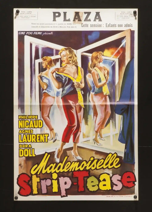 Mademoiselle Strip Tease Original Vintage Movie Poster