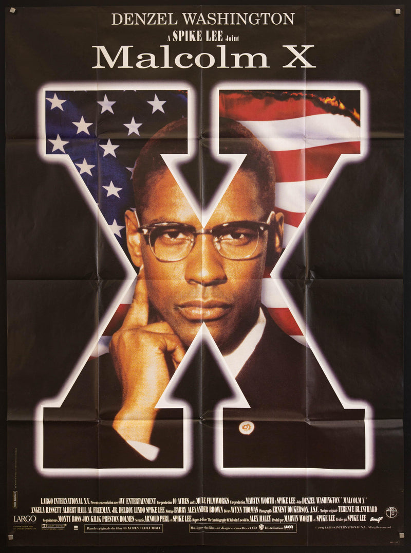 Malcolm X French 1 Panel (47x63) Original Vintage Movie Poster