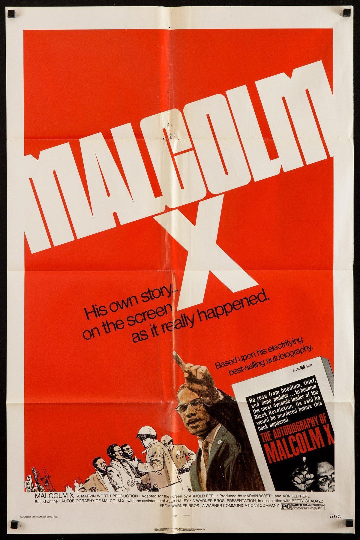Malcolm X Original Vintage Movie Poster