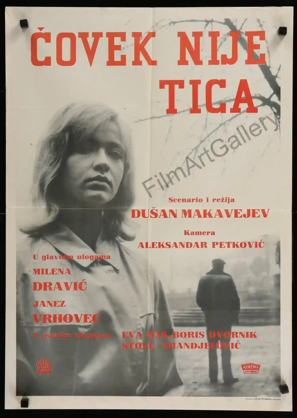 Man Is Not A Bird (Covek Nije Tica) Original Vintage Movie Poster