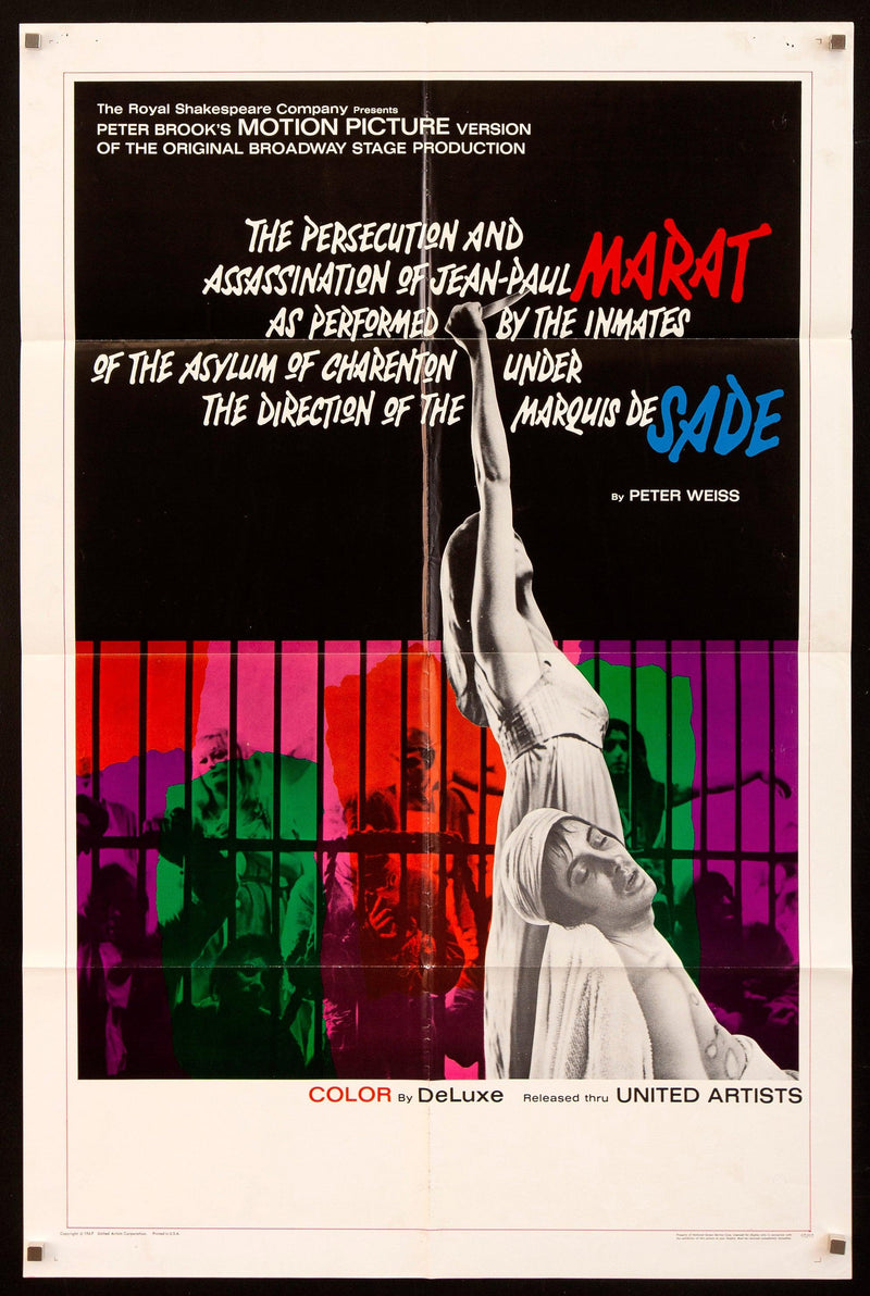 Marat/Sade 1 Sheet (27x41) Original Vintage Movie Poster
