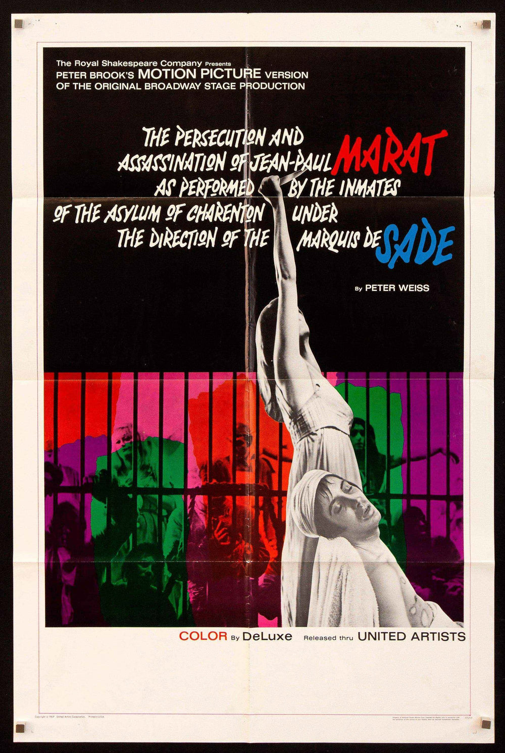 Marat/Sade Original Vintage Movie Poster