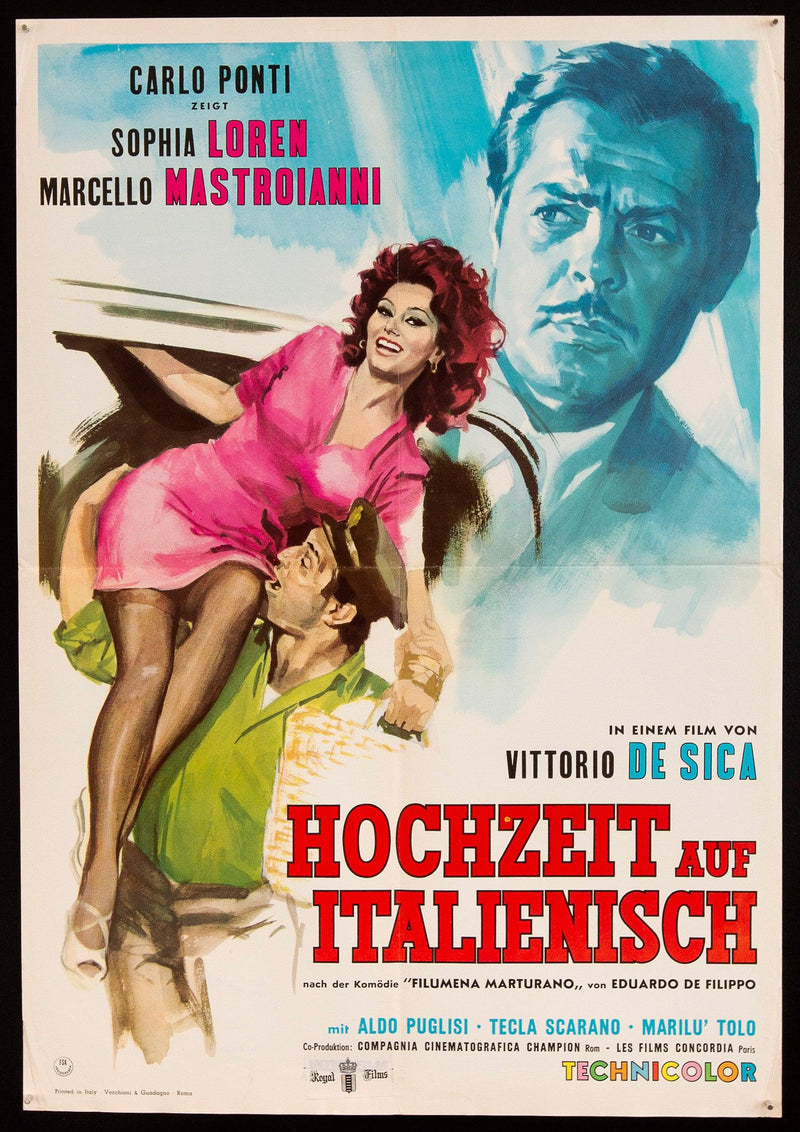 Marriage Italian Style 23x33 Original Vintage Movie Poster