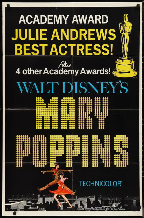 Mary Poppins Original Vintage Movie Poster