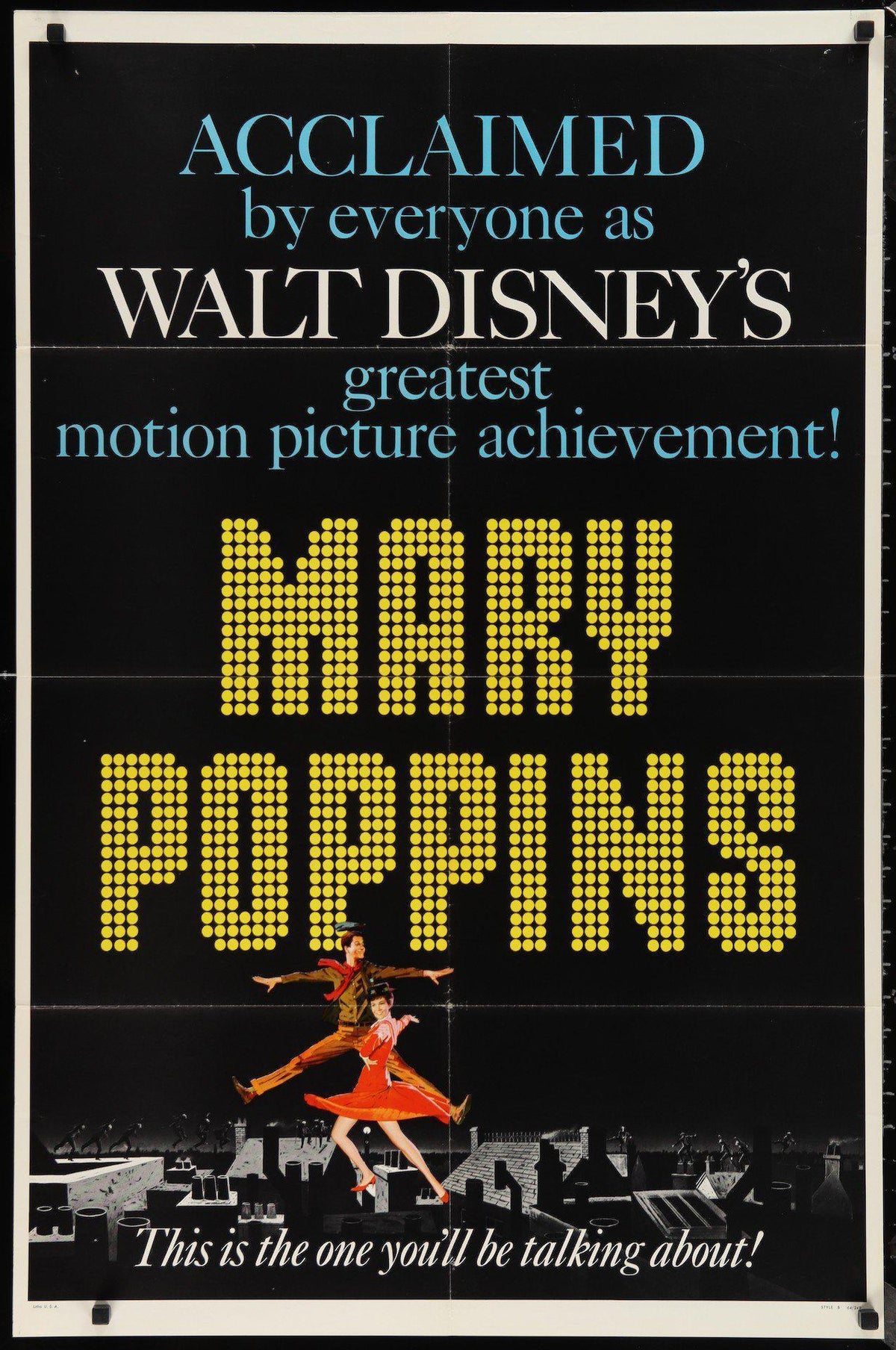 Mary Poppins Original Vintage Movie Poster