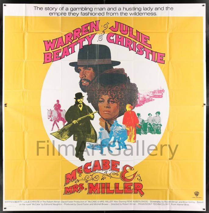 McCabe &amp; Mrs. Miller 6 Sheet (81x81) Original Vintage Movie Poster