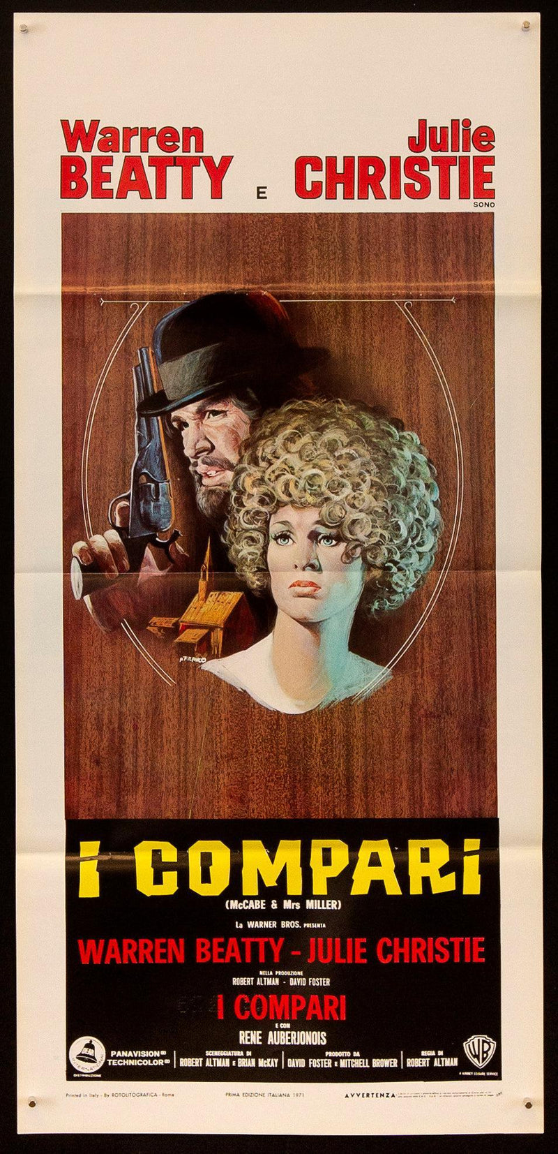 McCabe and Mrs. Miller Italian Locandina (13x28) Original Vintage Movie Poster