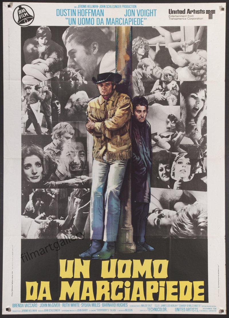 Midnight Cowboy (Un Uomo Da Marciapiede) Italian 2 foglio (39x55) Original Vintage Movie Poster