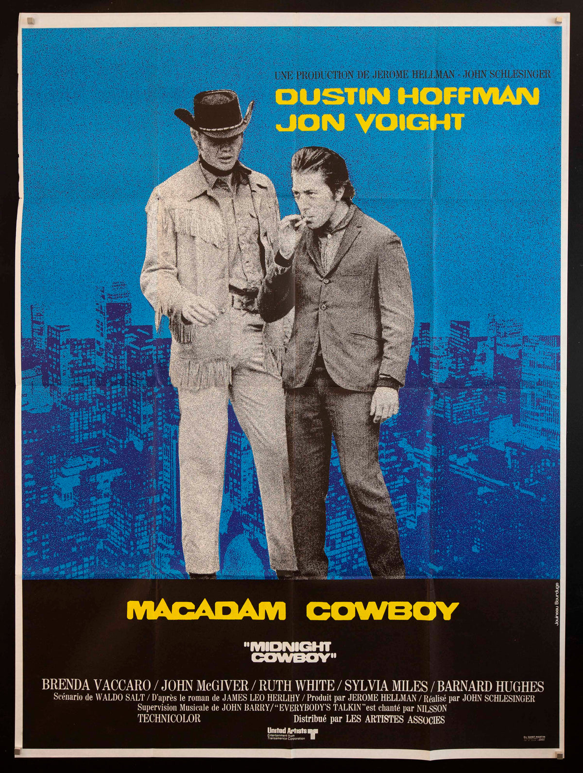 Midnight Cowboy French 1 panel (47x63) Original Vintage Movie Poster