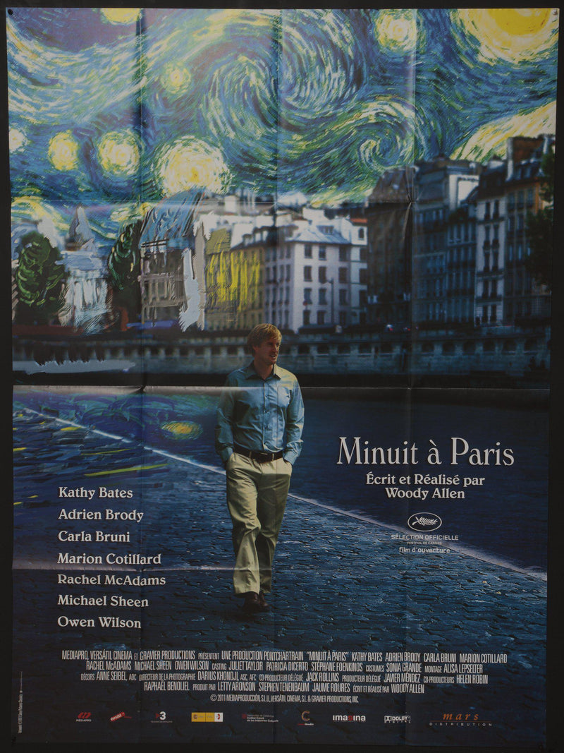Midnight in Paris French 1 panel (47x63) Original Vintage Movie Poster