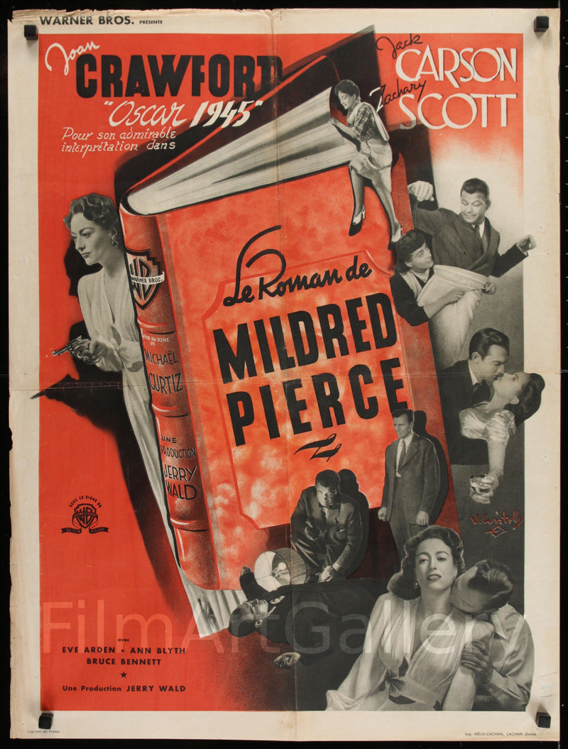 Mildred Pierce French Small (23x32) Original Vintage Movie Poster