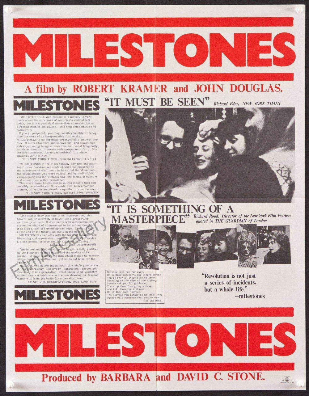 Milestones Original Vintage Movie Poster