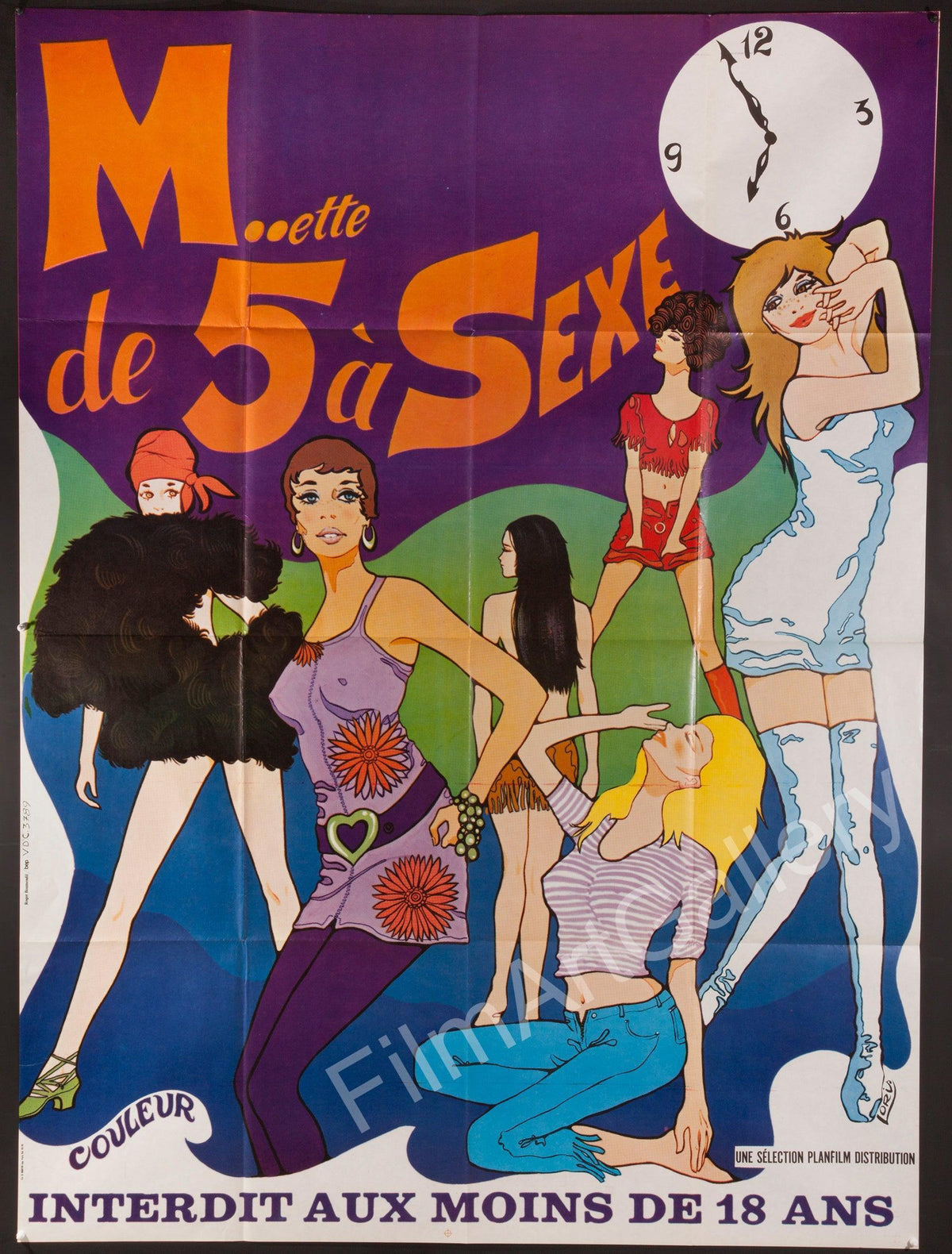 Minette From 5 to Sex Original Vintage Movie Poster