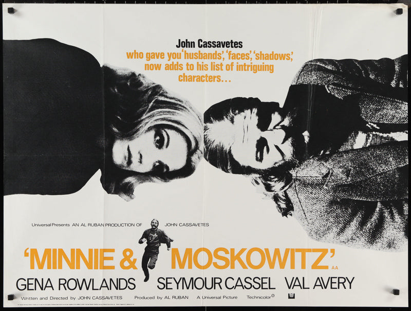 Minnie and Moskowitz British Quad (30x40) Original Vintage Movie Poster