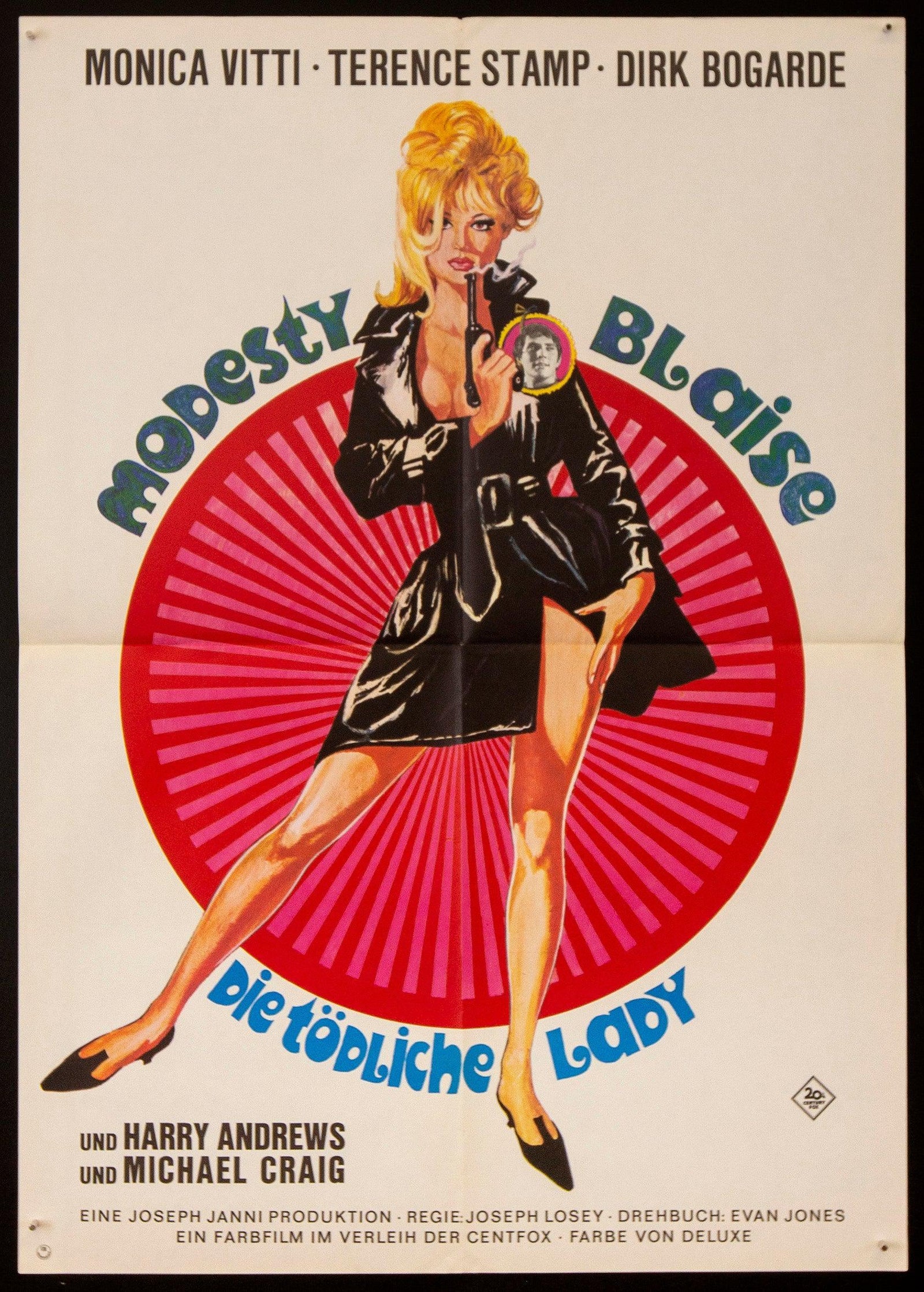 modesty-blaise-movie-poster-1966-german-a1-23x33