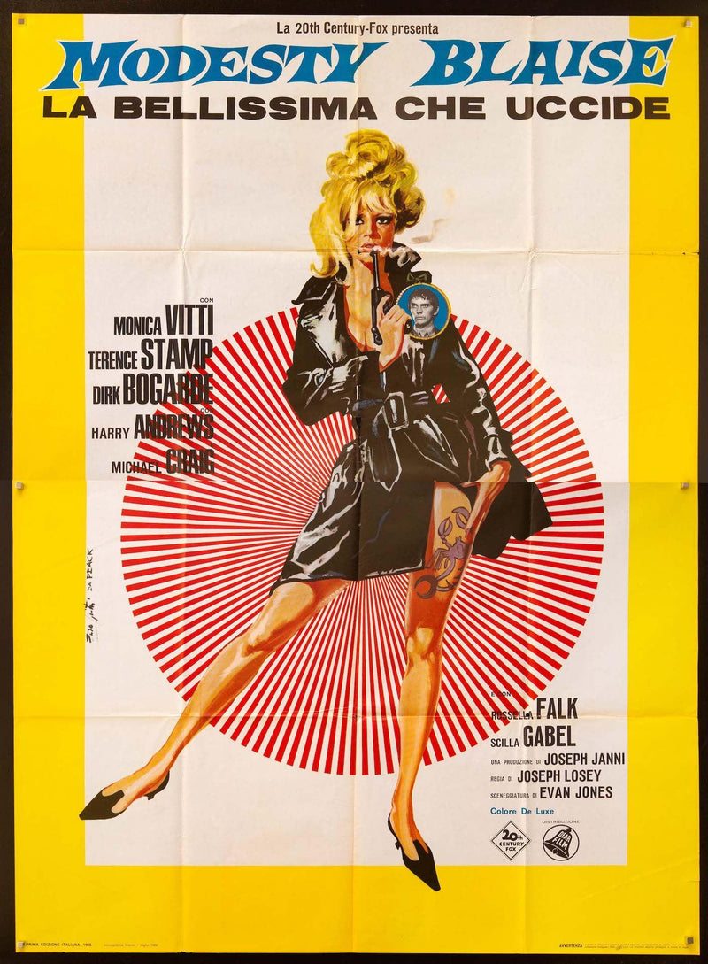 Modesty Blaise Italian 4 foglio (55x78) Original Vintage Movie Poster