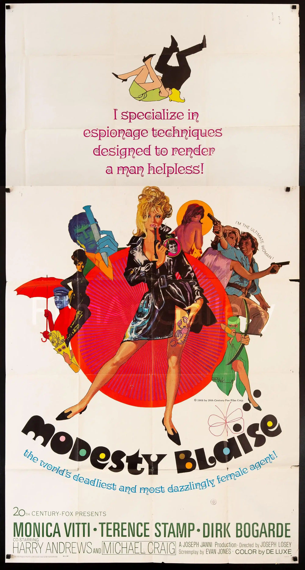 Modesty Blaise Original Vintage Movie Poster