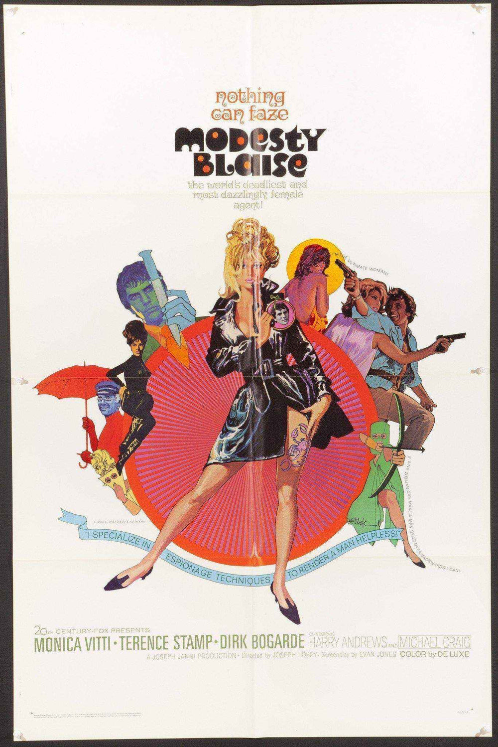 Modesty Blaise Original Vintage Movie Poster