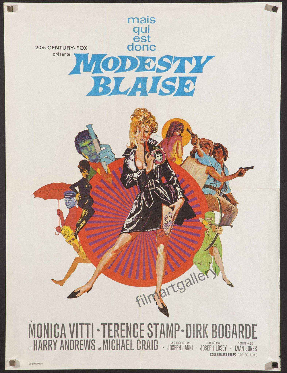 Modesty Blaise Original Vintage Movie Poster