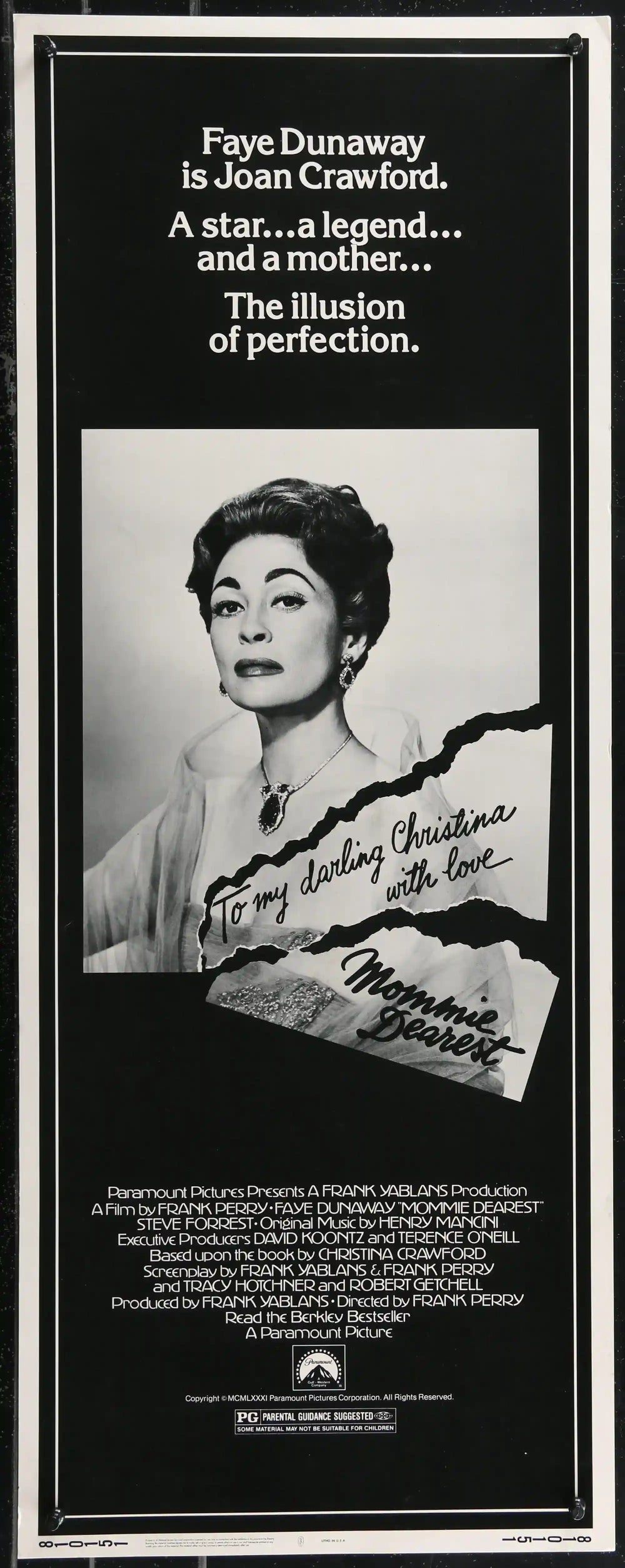 Mommie Dearest Original Vintage Movie Poster