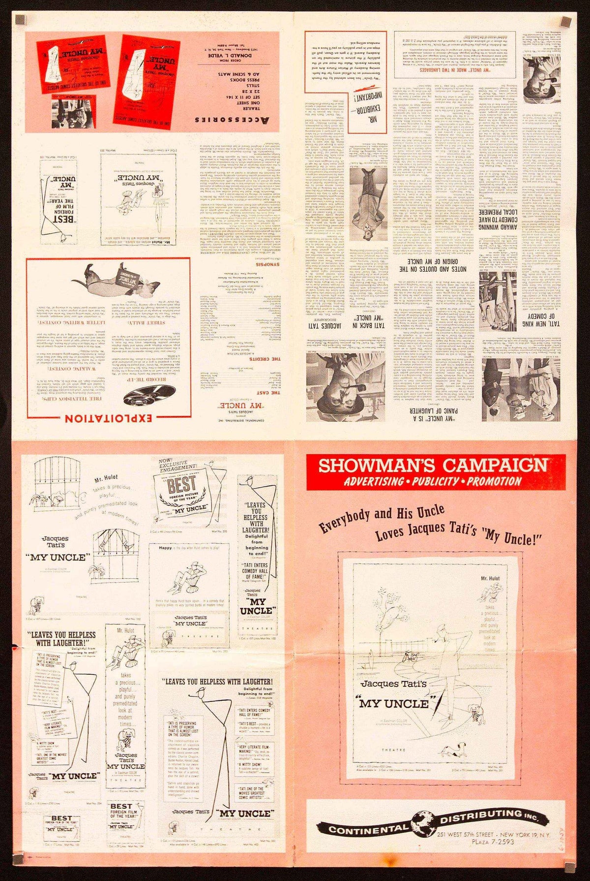 Mon Oncle Original Vintage Movie Poster