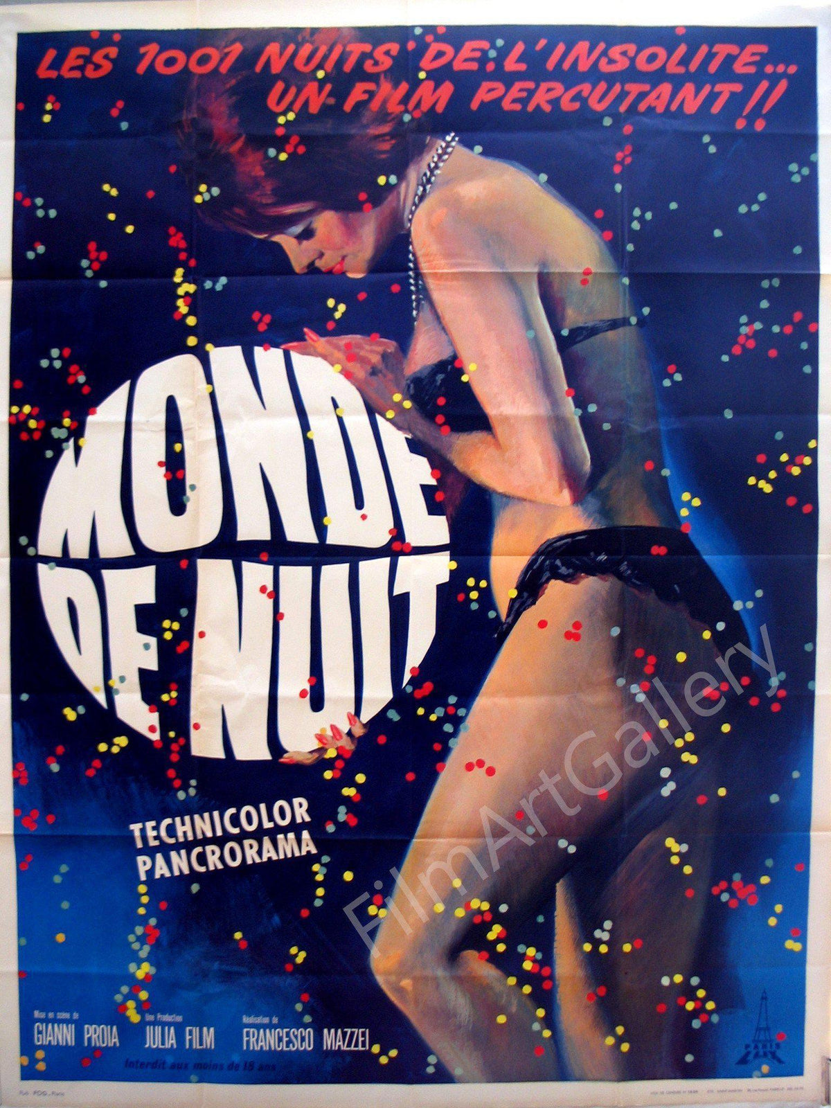 Monde de Nuit Original Vintage Movie Poster